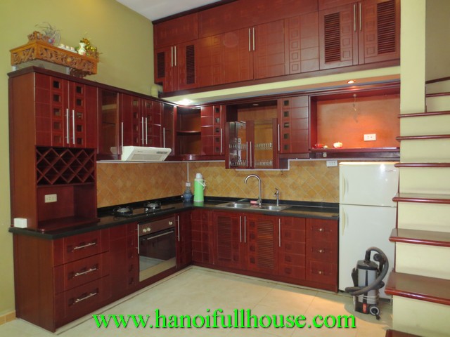 Ba Dinh house with 3 bedroom for rent. Fully furnished house